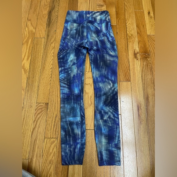 Lululemon Invigorate High-Rise Tight 25" *Foil Shapeshifter Flux Blue Size 0 - Picture 6 of 8